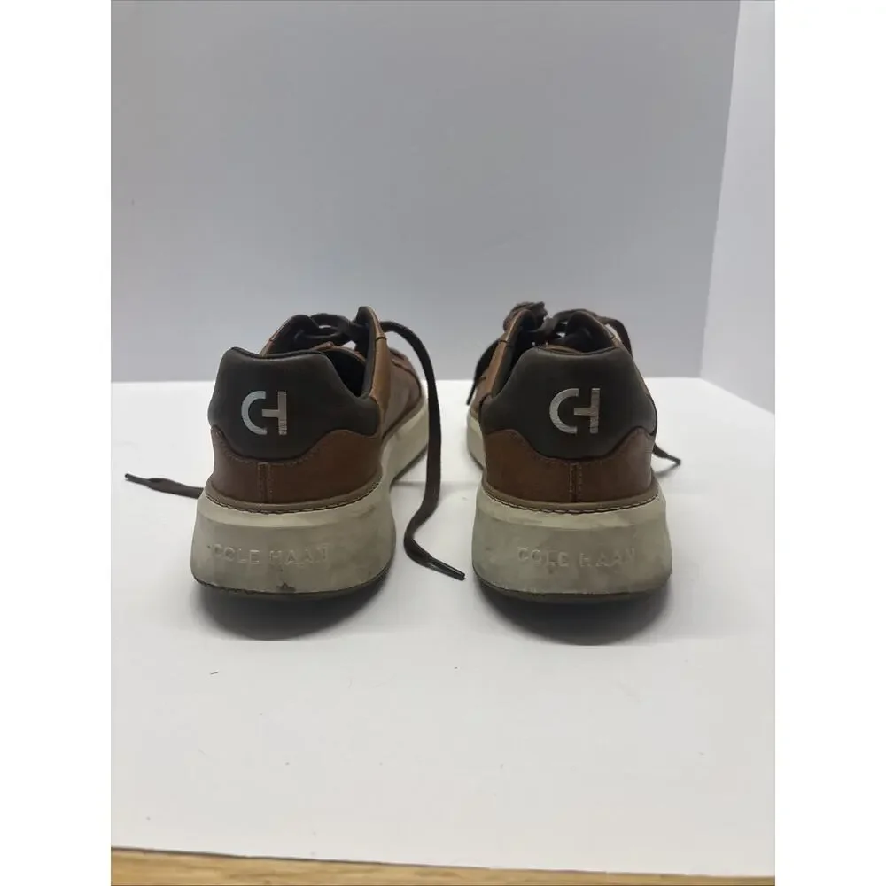 Cole Haan Grand360 Men's 10.5 Brown Leather Perforated Sneakers C39793